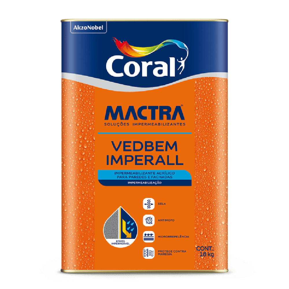 Tinta Imperall Mactra 10/1 Cinza 18Kg Coral